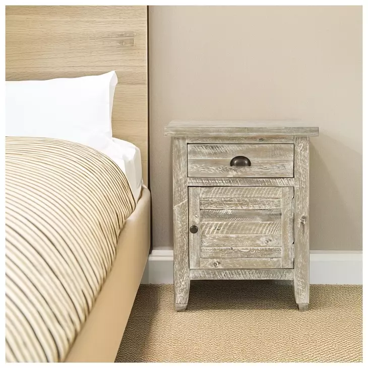 Artisans Craft Washed Grey Accent Table