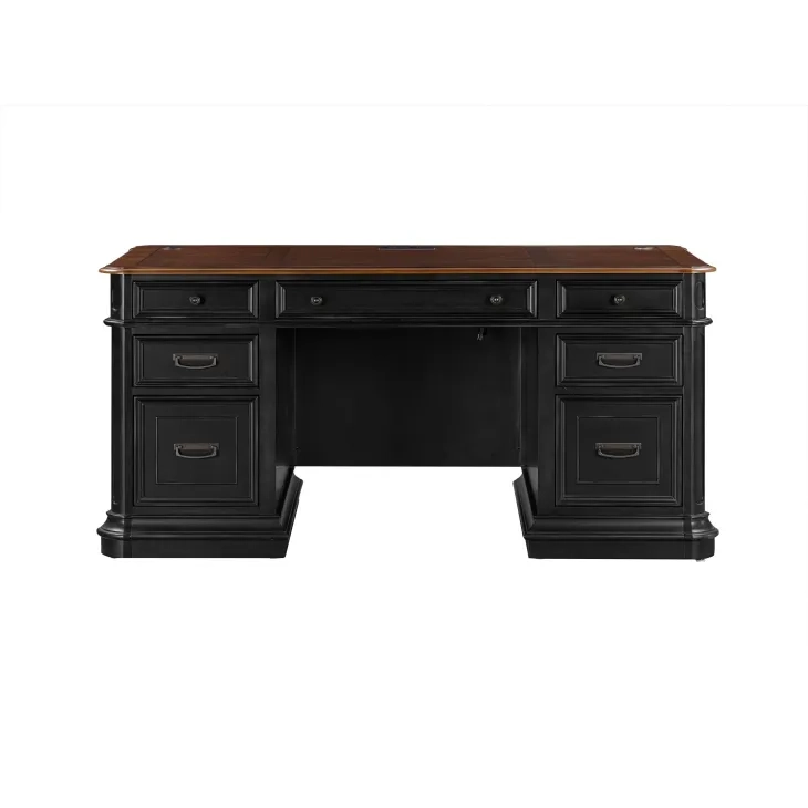 Roanoke Black 66" Executive Desk