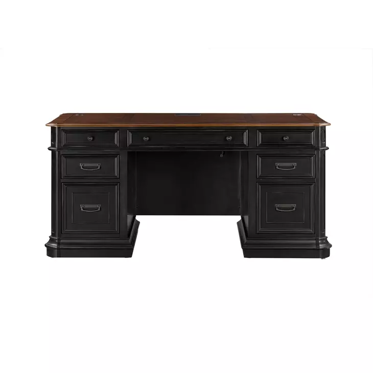 Roanoke Black 66" Executive Desk
