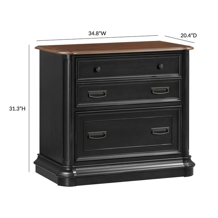 Roanoke Black File Cabinet