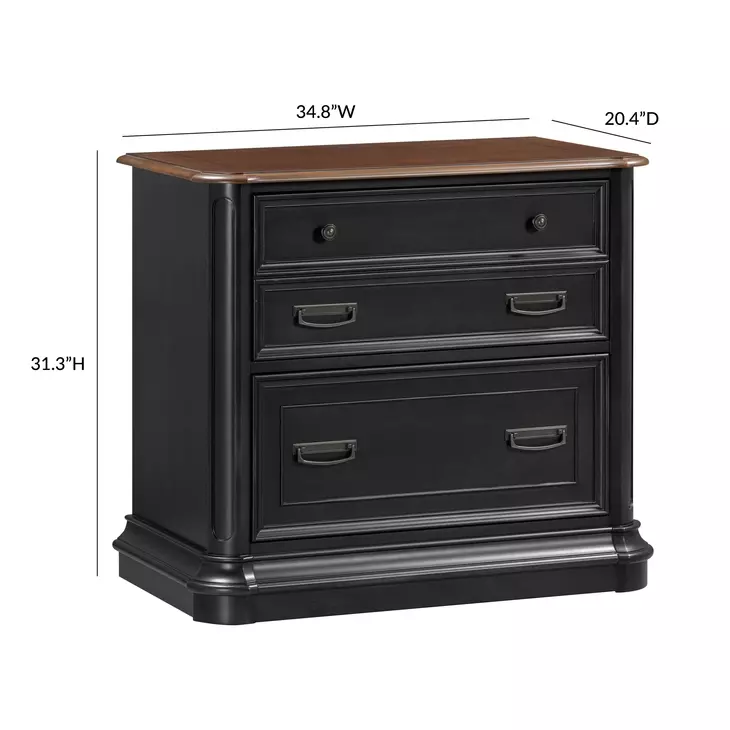 Roanoke Black File Cabinet