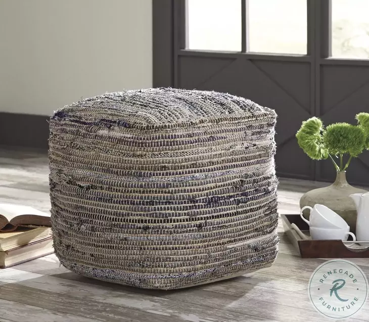 Absalom Denim Pouf