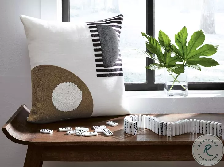 Longsum Black White And Honey Pillow Set of 4