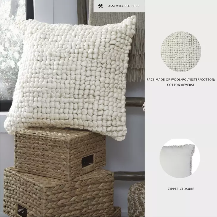 Aavie Ivory Pillow Set of 4