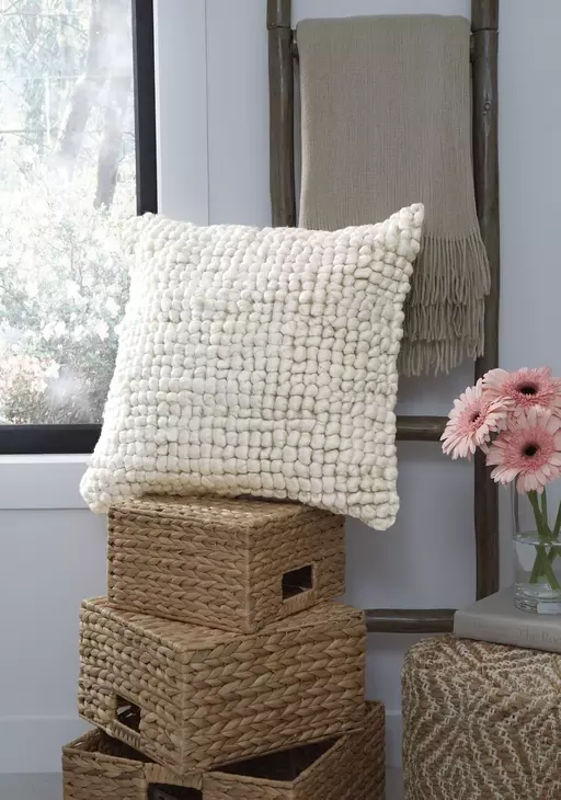 Aavie Ivory Accent Pillow