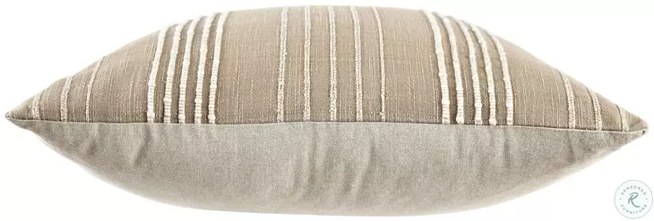 Benbert Tan And White Performance Fabric Pillow Set of 4