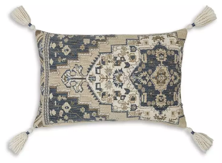 Winbury Beige and Blue Accent Pillow