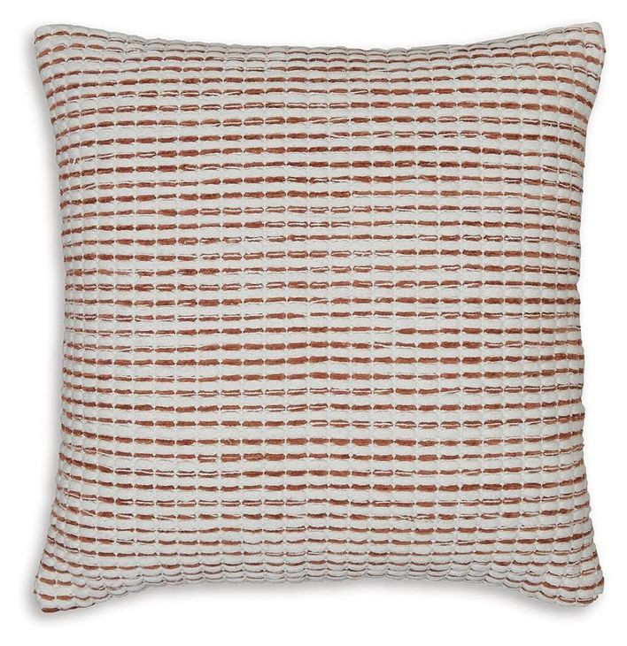 Nashlin White and Red Accent Pillow