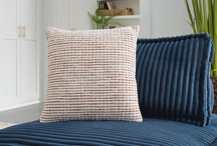 Nashlin White and Red Accent Pillow