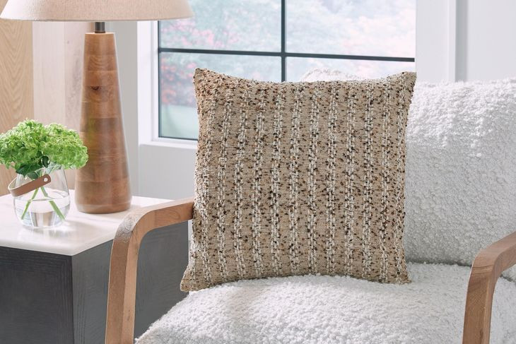 Vorlane Brown and White Accent Pillow