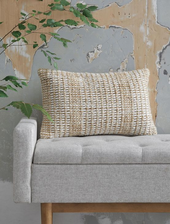 Hathby Brown and White Accent Pillow