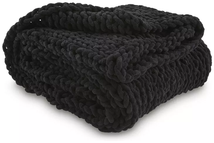 Chaddon Black Throw Set of 3