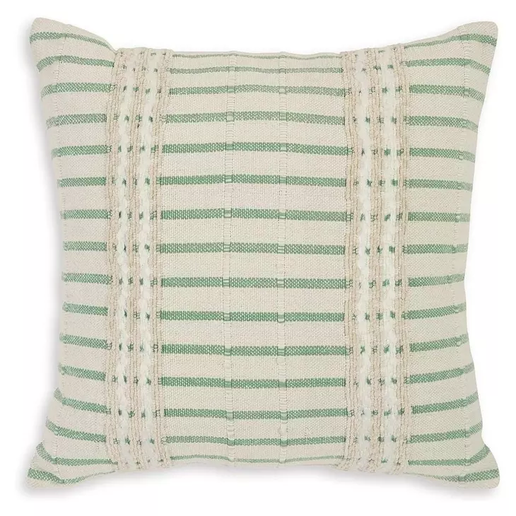 Rowton White and Green Accent Pillow