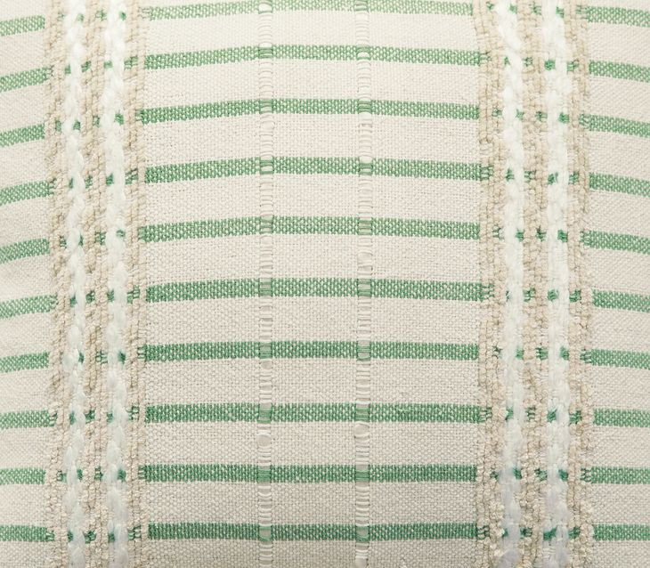 Rowton White and Green Accent Pillow