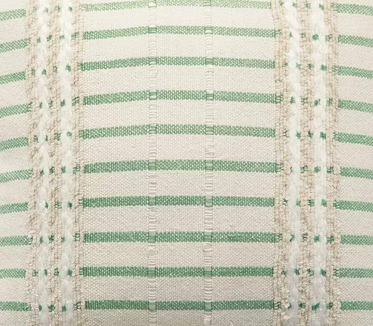 Rowton White and Green Accent Pillow