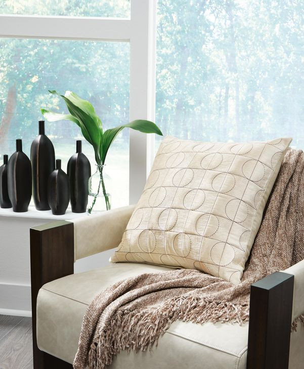Kydner Beige Accent Pillow