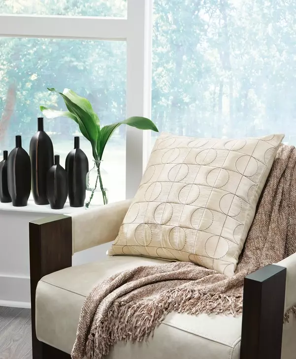 Kydner Beige Accent Pillow