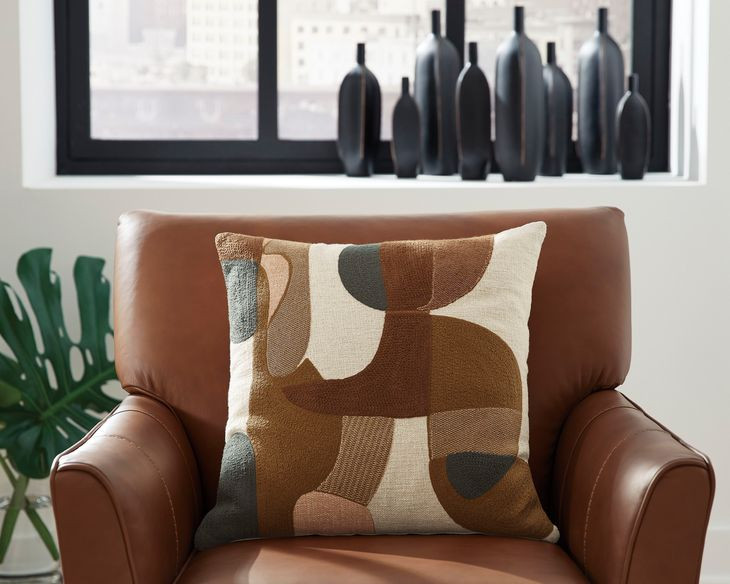 Hallam Sienna and Charcoal Accent Pillow Set of 4