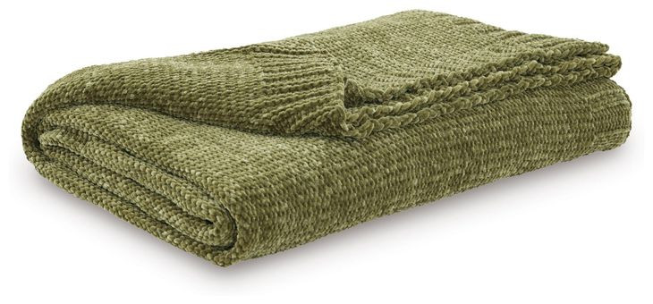 Anawood Olive Green Throw Set of 3