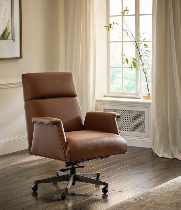Skylar Ardent Chestnut Leather Upholstered Executive Chair