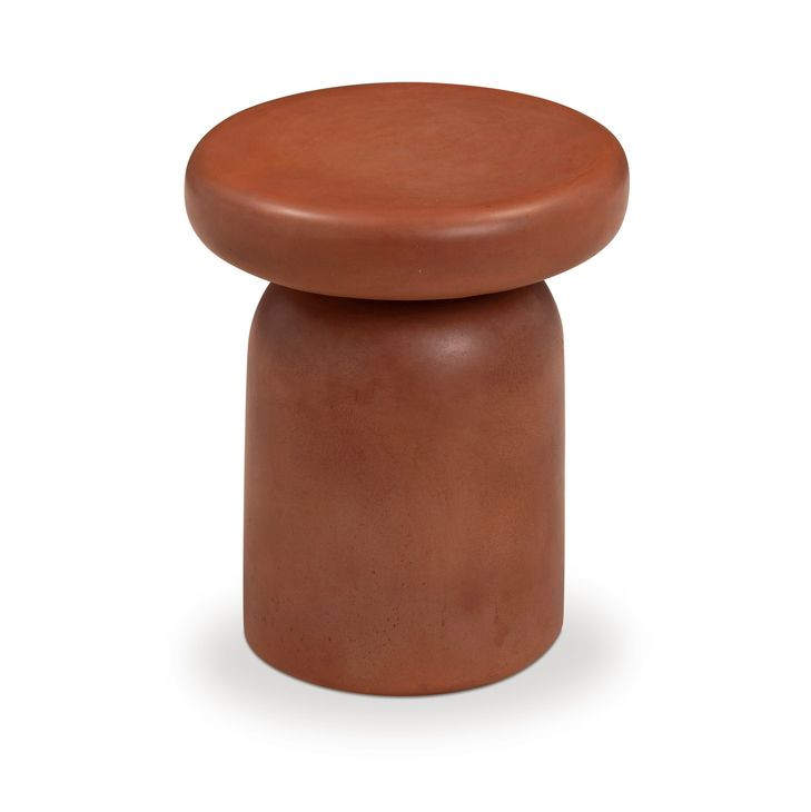 Lydia Red Outdoor Round Side Table