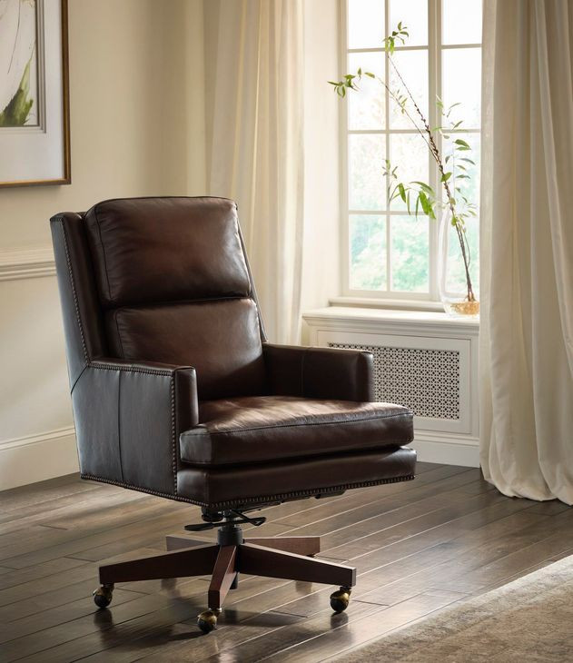 Admiral Mystic Bourbon Leather Upholstered Executive Chair