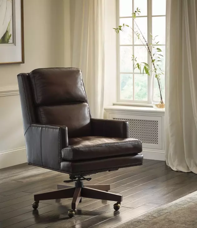 Admiral Mystic Bourbon Leather Upholstered Executive Chair