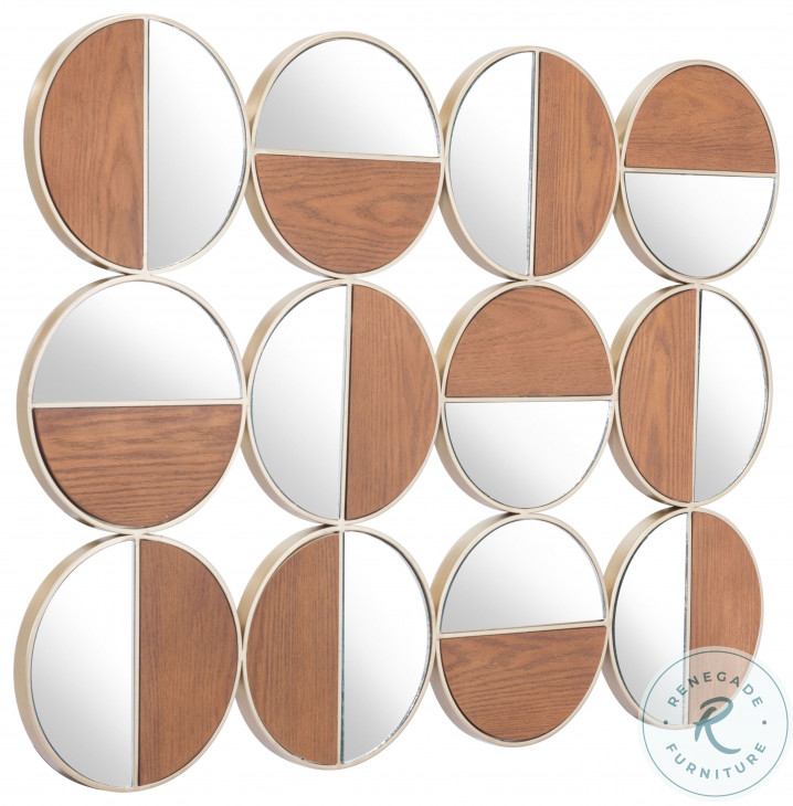 Cycle Multicolor Round Mirror from Zuo | Coleman Furniture