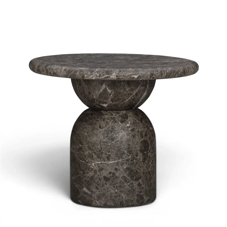 Cynthia Dark Emperador Outdoor Round Side Table