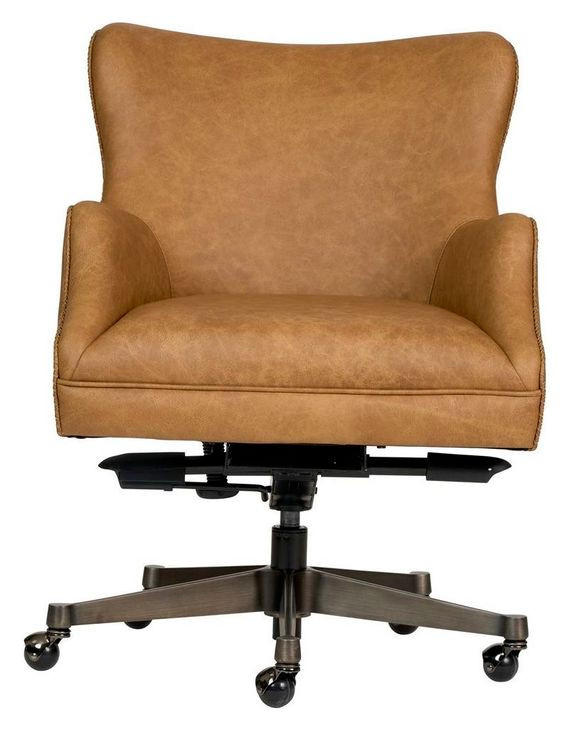 Blake Venetian Caramel Leather Upholstered Executive Chair