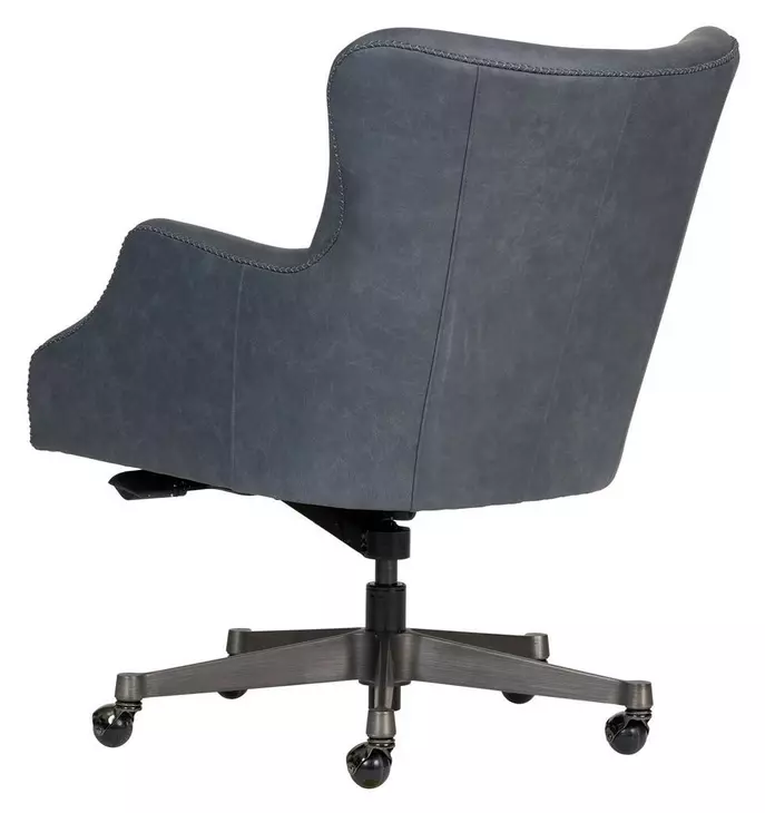 Blake Venetian Blue Leather Upholstered Executive Chair