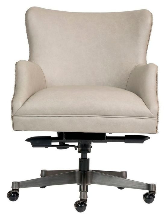 Blake Venetian Silver Leather Upholstered Executive Chair