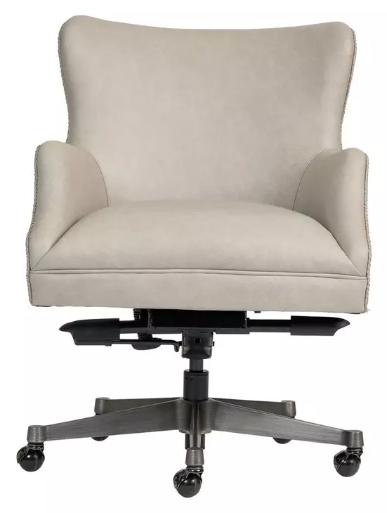 Blake Venetian Silver Leather Upholstered Executive Chair