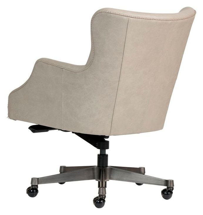 Blake Venetian Silver Leather Upholstered Executive Chair