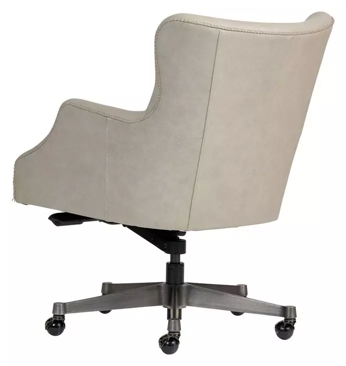 Blake Venetian Silver Leather Upholstered Executive Chair