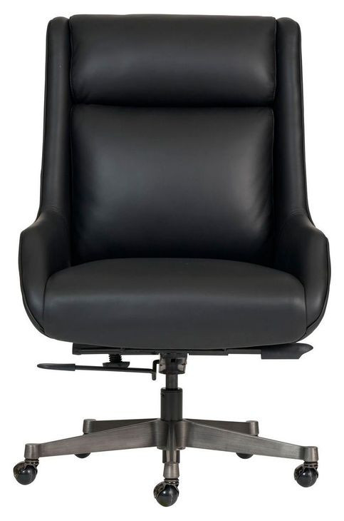Cameron Ardent Onyx Leather Upholstered Executive Chair