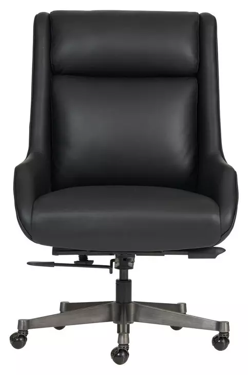 Cameron Ardent Onyx Leather Upholstered Executive Chair