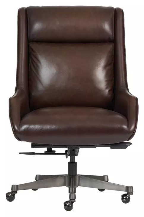 Cameron Burnished Umber Leather Upholstered Executive Chair