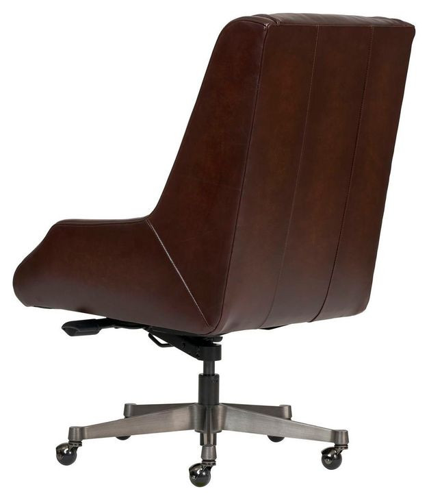 Cameron Burnished Umber Leather Upholstered Executive Chair