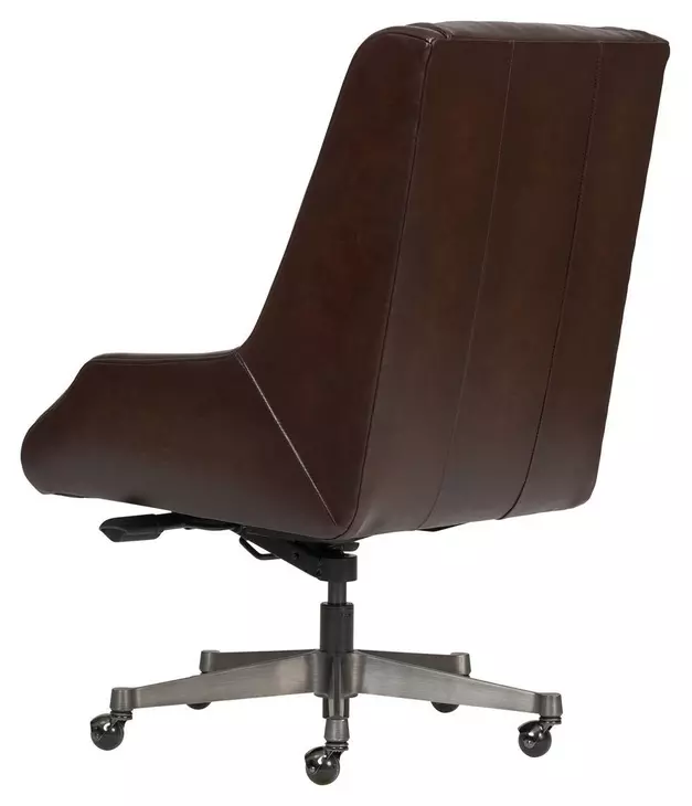 Cameron Burnished Umber Leather Upholstered Executive Chair