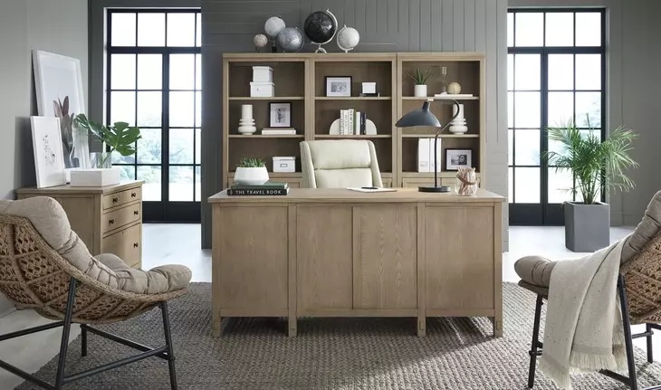 Cameron Luxe Ecru Leather Upholstered Executive Chair