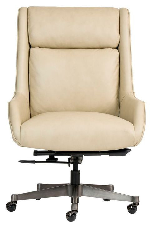 Cameron Luxe Ecru Leather Upholstered Executive Chair