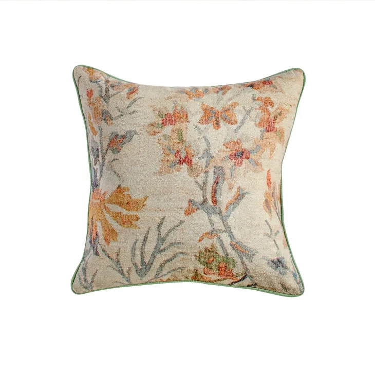 Taman Summer Florals and Natural Accent Pillow Cover