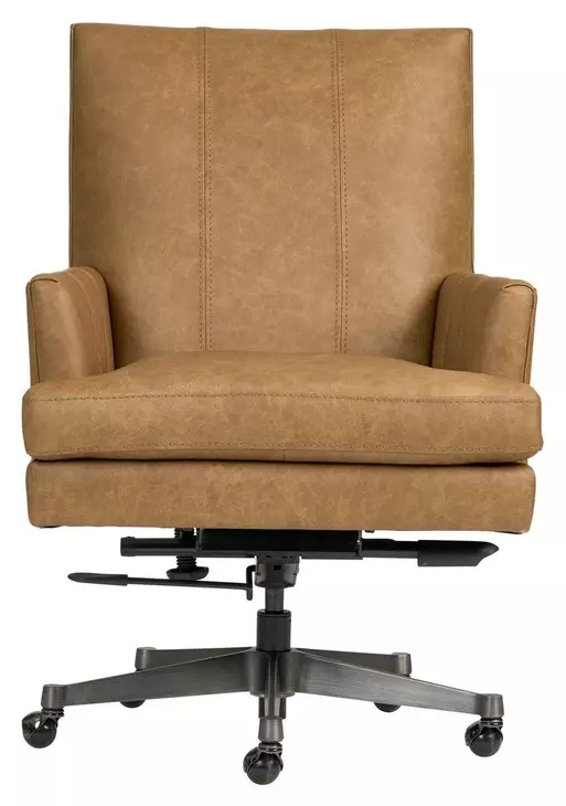 Adler Venetian Caramel Leather Upholstered Executive Chair