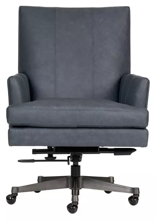 Adler Venetian Blue Leather Upholstered Executive Chair