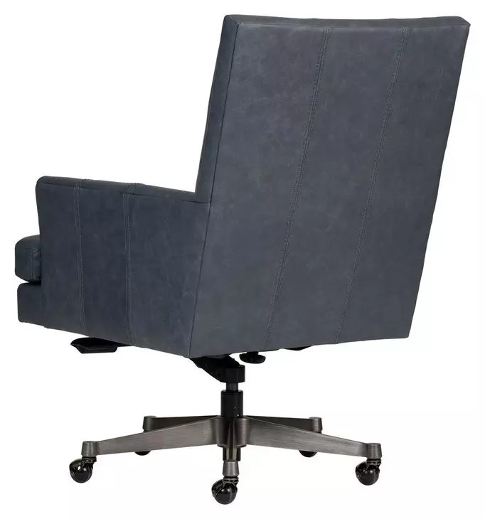 Adler Venetian Blue Leather Upholstered Executive Chair
