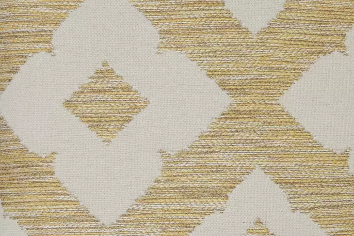 Brockner Next Gen Nuvella Yellow and Beige Performance Fabric Outdoor Accent Pillow