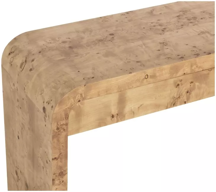Rowindra Natural Rectangular Console Table with 2 Drawers