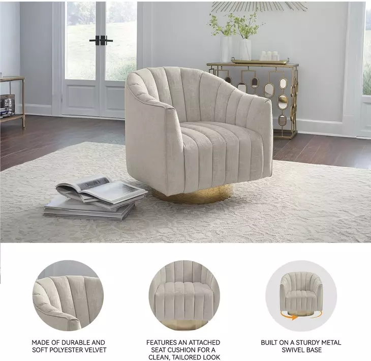 Penzlin Pearl Swivel Accent Chair