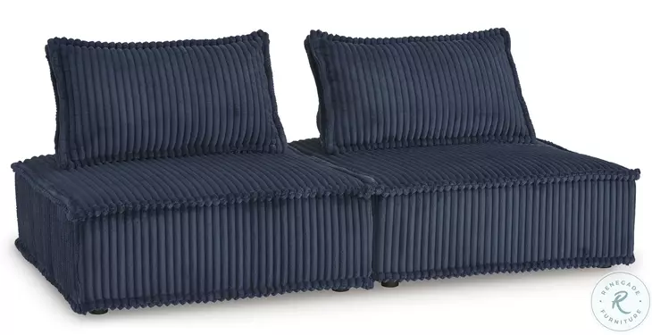 Bales Navy Modular Loveseat